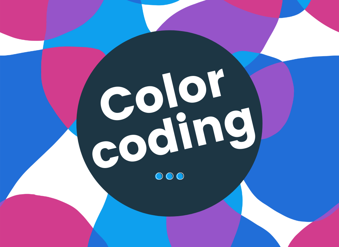 A feature image consisting of ‘Color coding’ as text on a background of multiple bright colors.